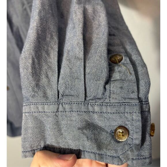 Carhartt Shirt Mens Blue Workwear Indoor/Outdoor Button Shirt Size 2XLT Tall - Picture 7 of 7